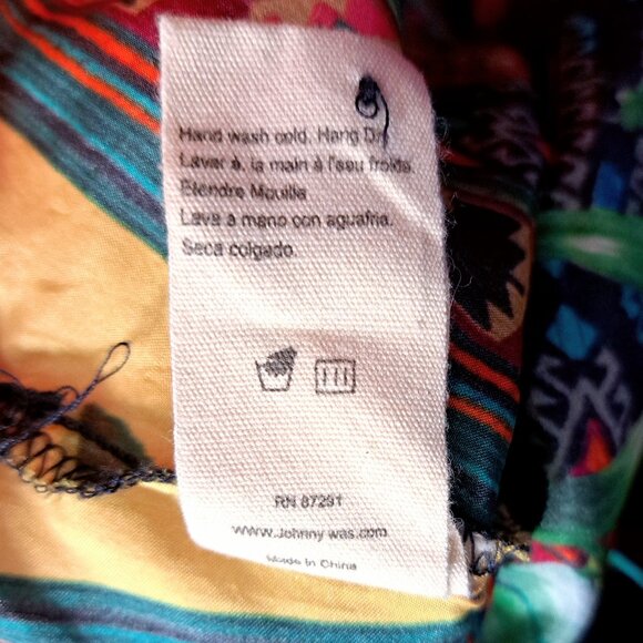 Johnny Was Silk Long Sleeve Tunic Floral Pattern Size Large - Picture 13 of 13